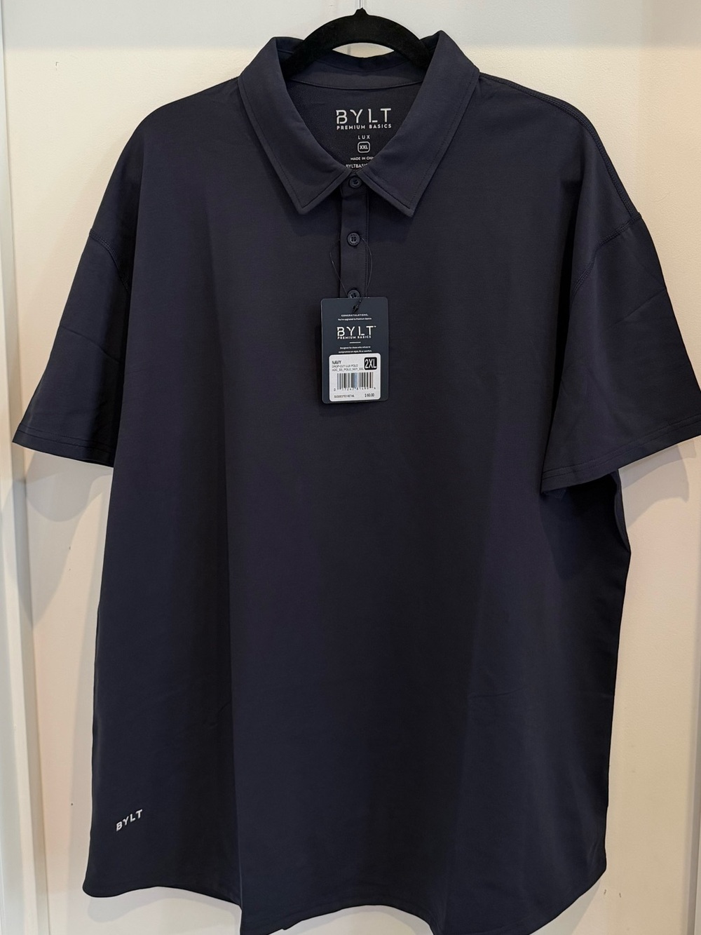BYLT Basics Men's Dark Navy Performance Polo